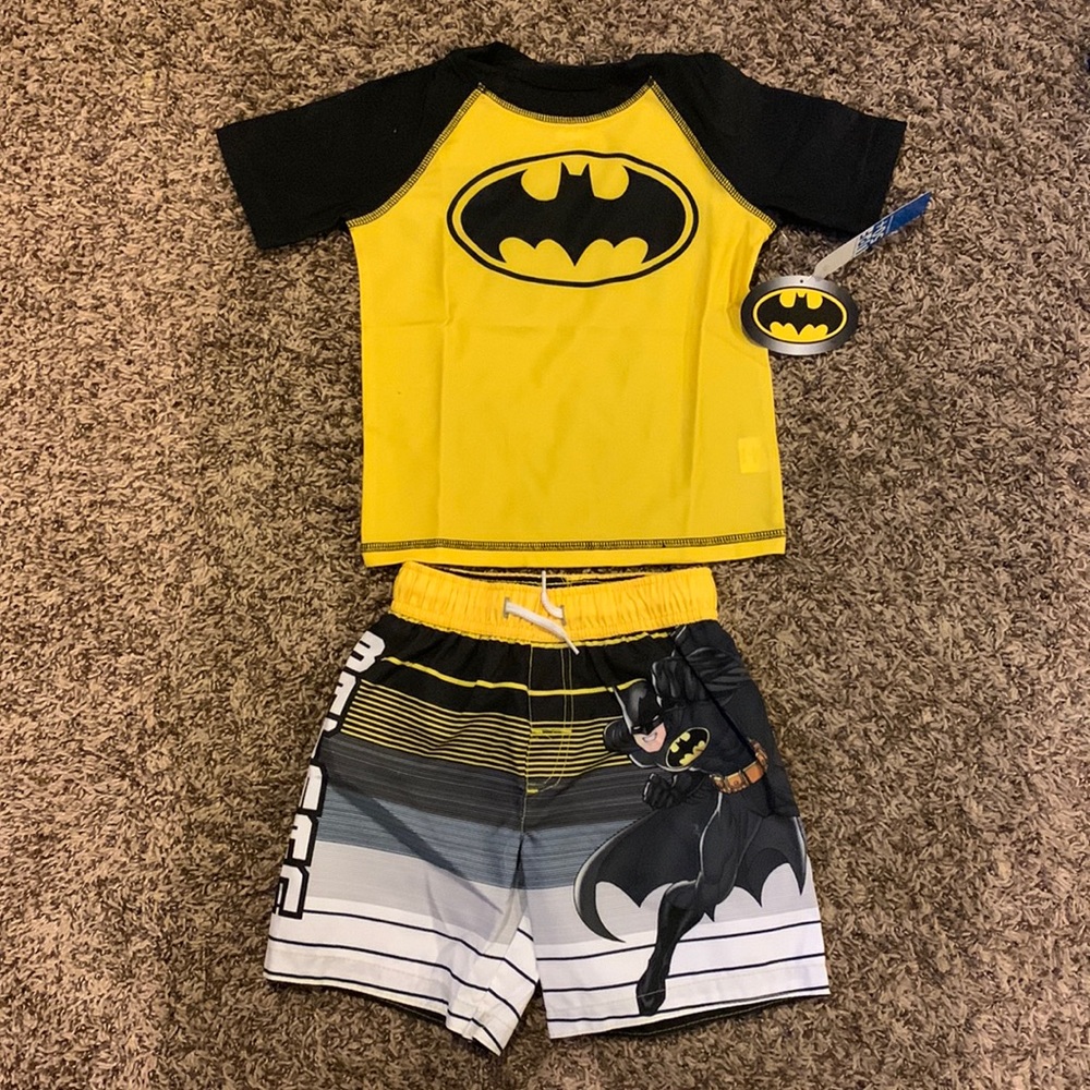 Batman boys bathing suit set.